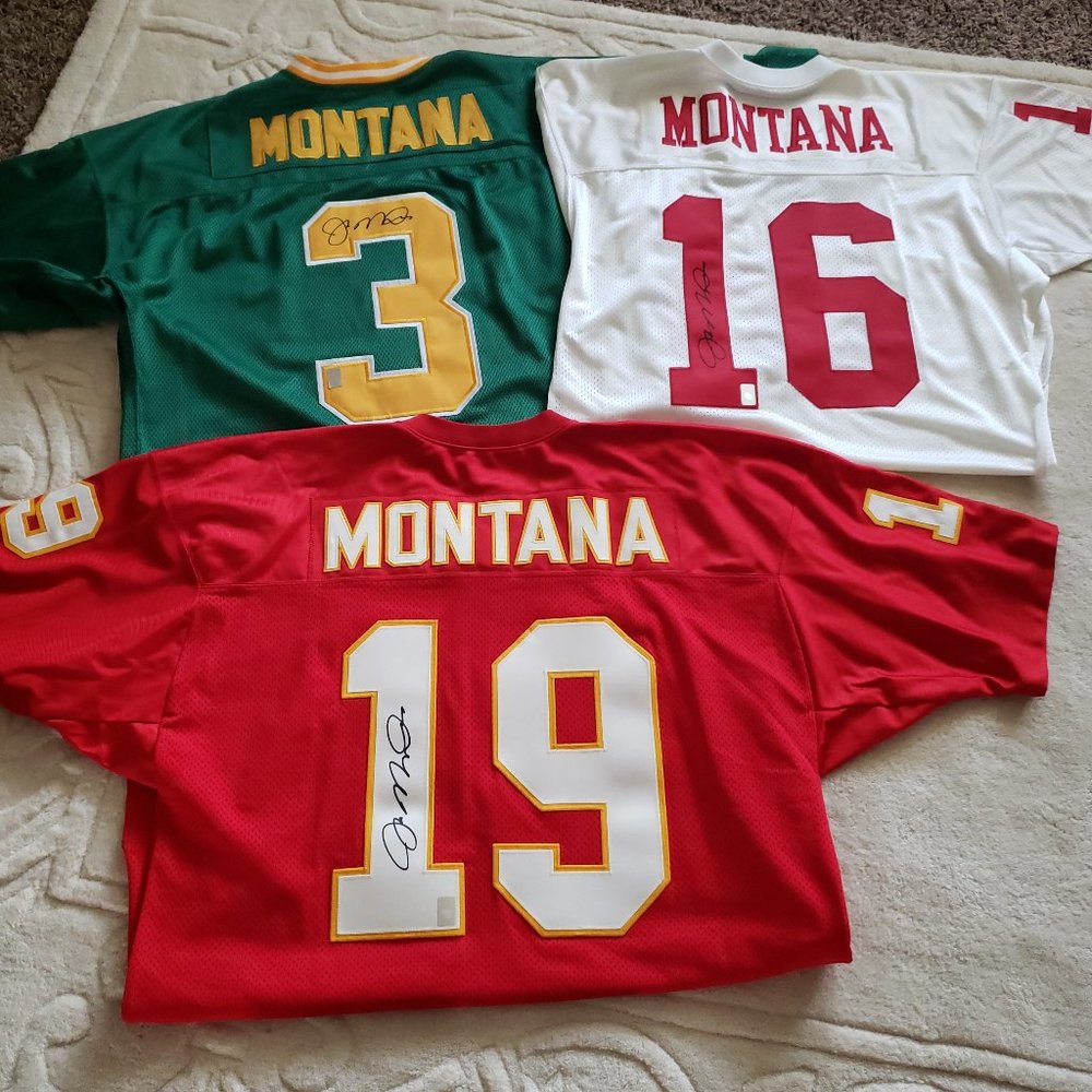 Joe Montana Collection of Jersey's